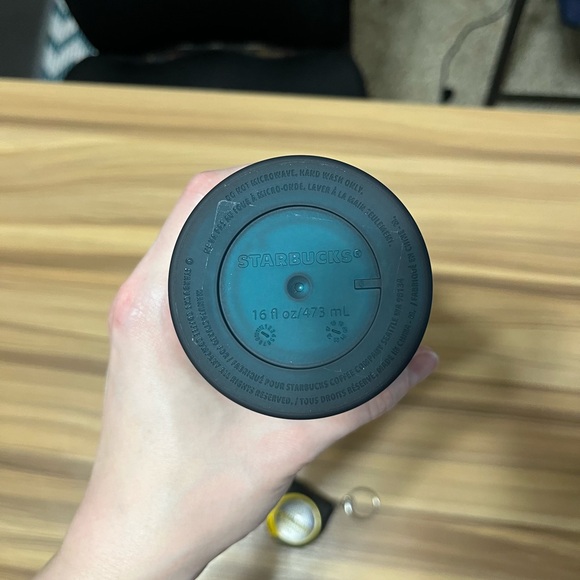Starbucks 2021 Christmas Holiday Teal Green Tumbler Cold/Hot Cup 16oz. NO LID. - Picture 5 of 6